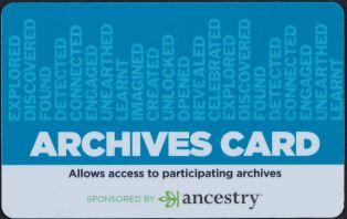 Picture of the ARA Archives Card