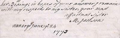 etter from Margery Jackson to her brother Rev William Nicholson Jackson