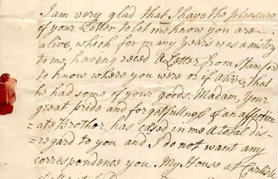 Letter from Rev William Nicholson Jackson to his sister Margery