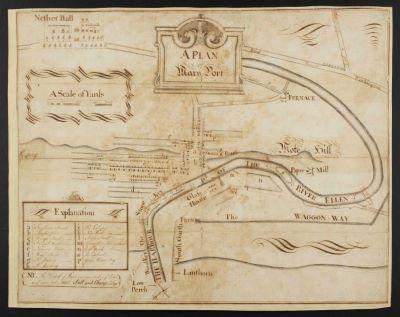 Map of Maryport from the Curwen archive 1756