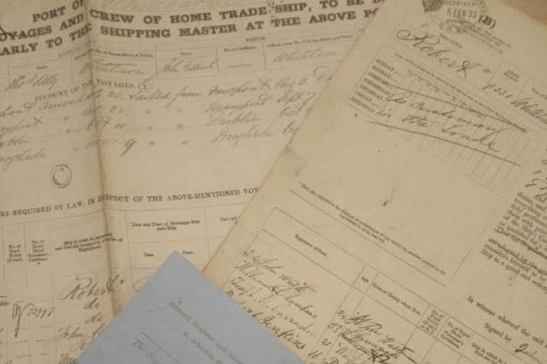 Shipping records, crew lists from Whitehaven Archives